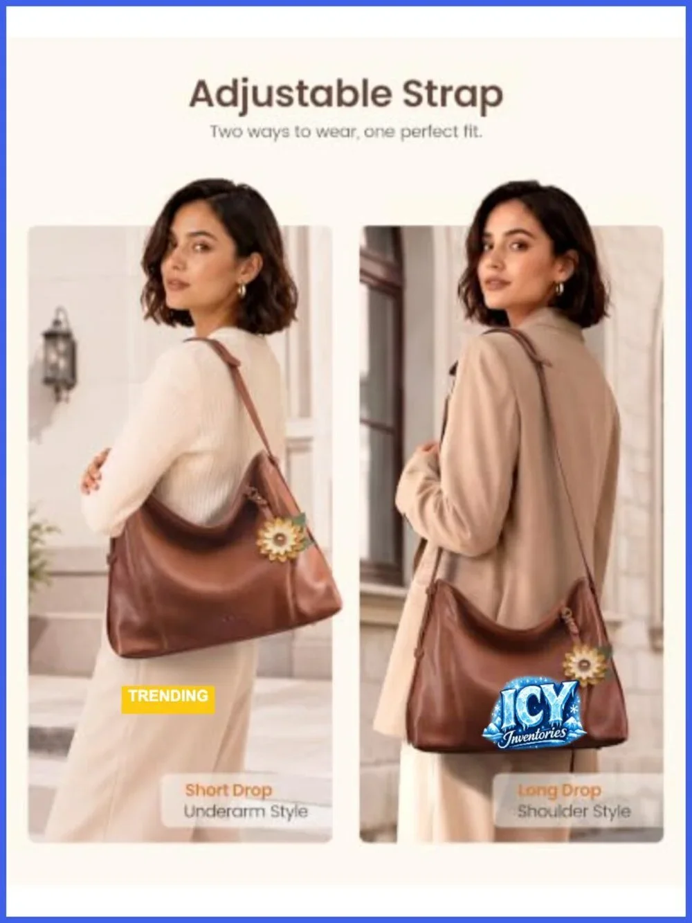 PU Leather Hobo Shoulder Bag Crossbody Purse Women Water-Resistant Organized 5